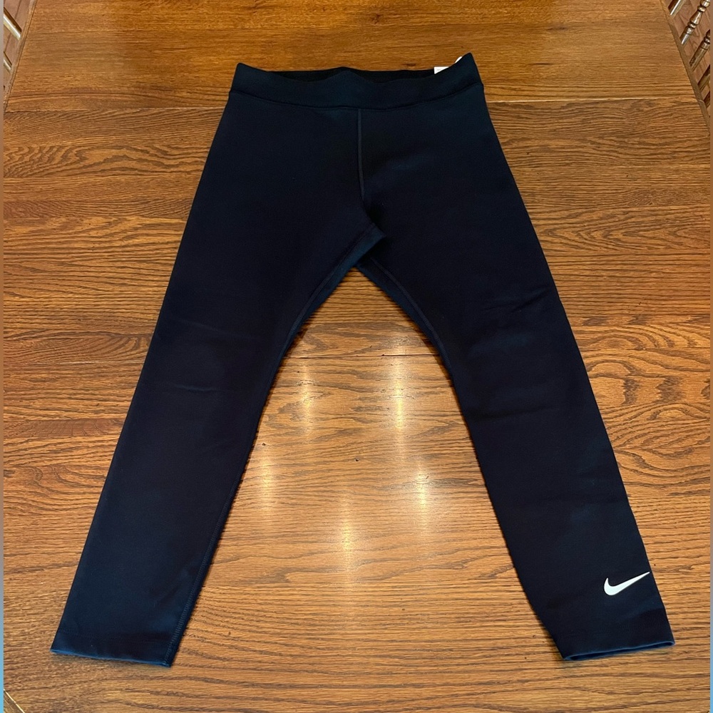 NWT Nike Classic High-Waisted 7/8 Black Cotton Leggings Large L - Picture 8 of 12